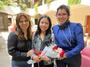 PH scholar, Patricia, with Jeannette and Miriam.