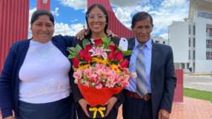 PH scholars, Jessica, with her parents.