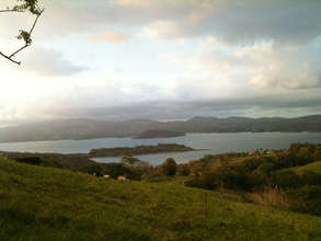 Lake Arenal from the San Luis side at sunset