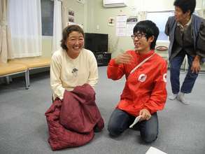 AAR staff member (right) interviewing the audience