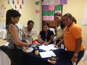 Team Member Dasil Mejia works on group project