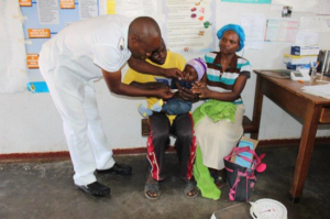 A family attends a healthcare check-up