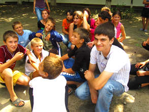 One of our TC youth with the children