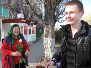 A CERI youth shows God's love to the community.
