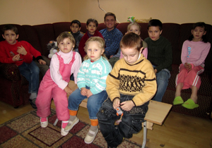 Orphaned Children Watching Play