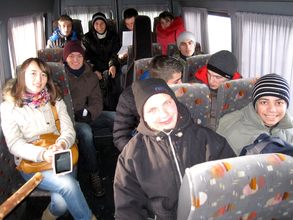 CERI Youth on Bus to Visit Orphanages