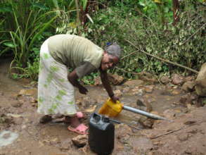 Collecting clean water for cooking and cleaning