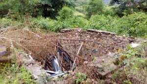 The school toilet before Orbis' intervention