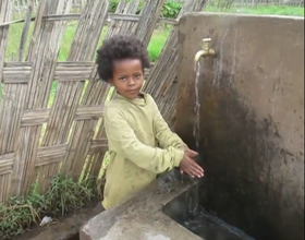 Children are educated to wash hands at school