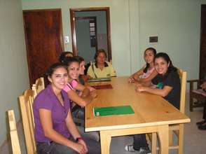 The girls at their home in Villarrica