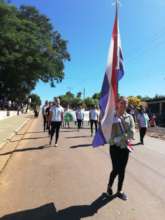 Celebratory parade of alumni