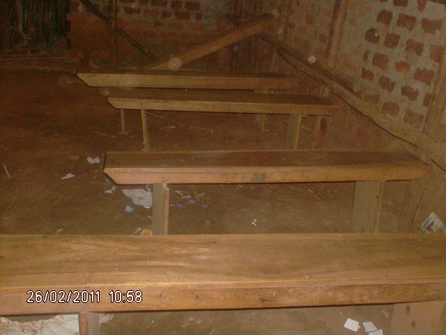 New benches donated by the Finnish Refugee Concil