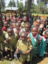 Excited children at Matuiku Primary School