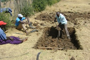 Excavation of latrines at Matuiku. GHARP/KRA