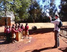 Nick meets and greets children