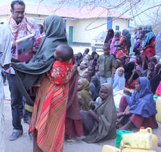Abdisalaan Aato delivering supplies