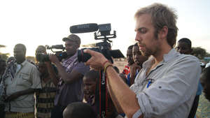 Matt, Ahmed filming, Liboi, Kenya
