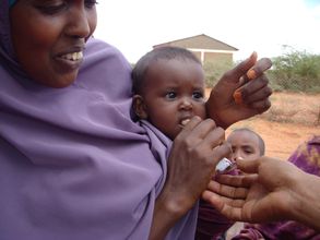 Malnourished children receive therapeutic food