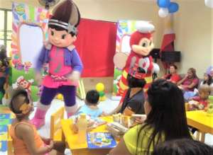 Characters are on hand to entertain the children