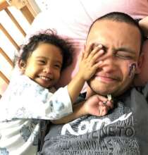 Brielle and her dad post-surgery 2017