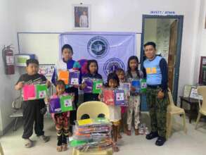 Coloring books and school supplies for children