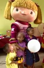 kids at House of Hopewith a new friend