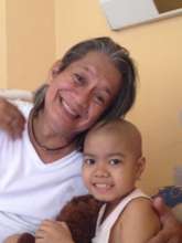 Distributing AAI toys on pediatric cancer ward