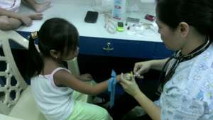 Special child at PSOD receiving infusion