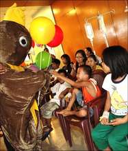 AAI Mascot brightens day of cancer patients