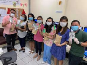 COVID19 testing team with AAI-donated supplies