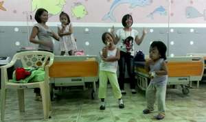 2015 Pauline,  10 years old, rehearses w friends