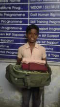 Saravanan is receiving educational materials
