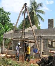 The Drilling Rig in front of the new Orphanage