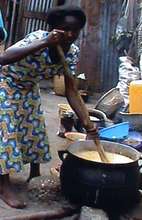 Jacqueline Ahoton helps at home