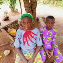 Antoine with his grandmother