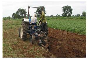 The tractor in action in Benin!