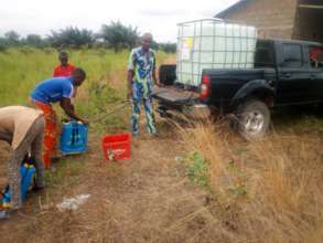 Water bowser for the planting in case of drought