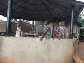 Relaxing in the shade in the common room