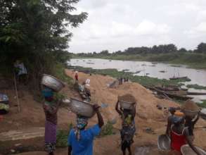 Sand dredging in Affame