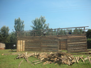 View of the new shelter under construction.