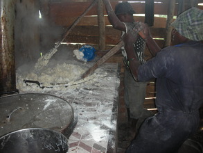 Students using the new stoves