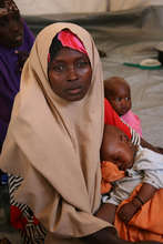 Habon Farah and her 9-month-old twins.