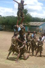 Acrobats display their skills