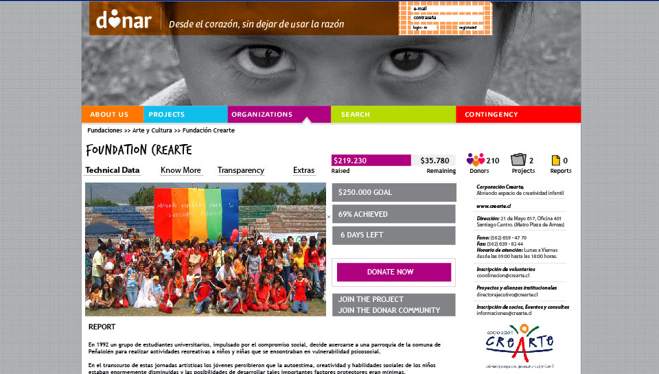 Donate to Donar: Help 200 Organizations in Chile
