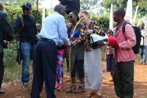 The school director greets Dr. Sparrow