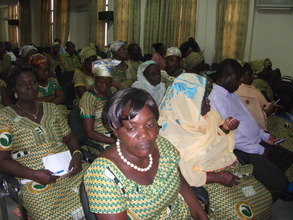 Women farmers participating in meeting