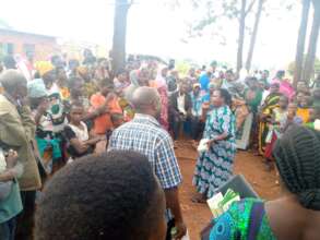 CCBRT fistula ambassadors doing outreach in Kagera