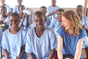 Abbey meets with women recovering from fistula