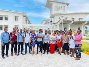 CCBRT staff in front of the new facility