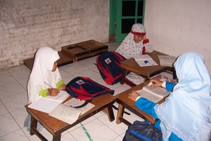 Girls at their desks